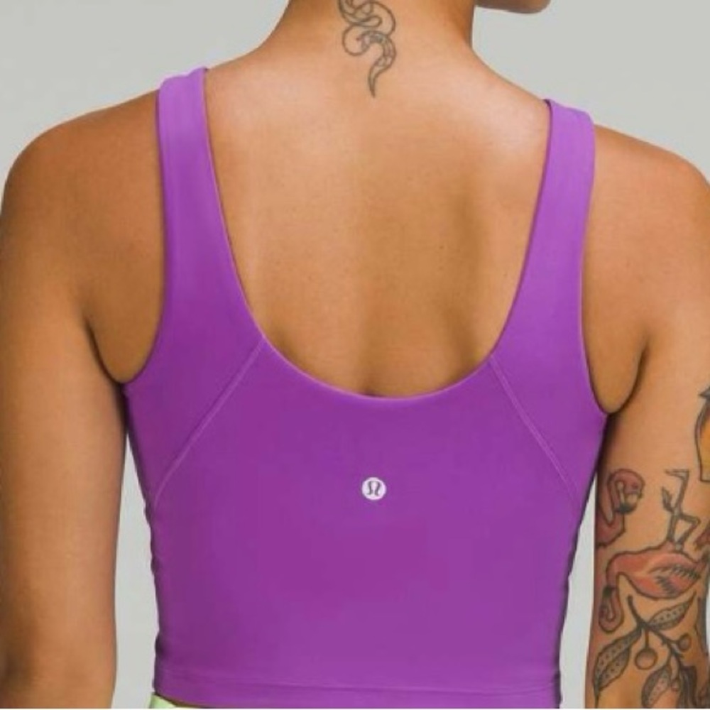 Lululemon Align Moonlit Magenta High-Neck Sports Bra with Wide Straps